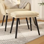 vidaXL Repose-pied Crème 45x29 5x35 cm Tissu