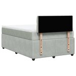 vidaXL Sommier à lattes de lit et matelas gris clair 120x190cm velours