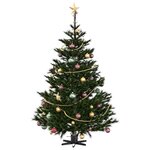 vidaXL Pied de Sapin de Noël 1.73 Noir 49 x 49 x 15 5 cm Acier