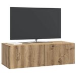 vidaXL Meuble TV mural 98 x 41 x 30 cm Chêne artisanal