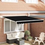 vidaXL Auvent Noir 3 x 2 5 m Polyester et métal
