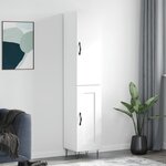 vidaXL Buffet haut Blanc 34 5x34x180 cm Bois d'ingénierie