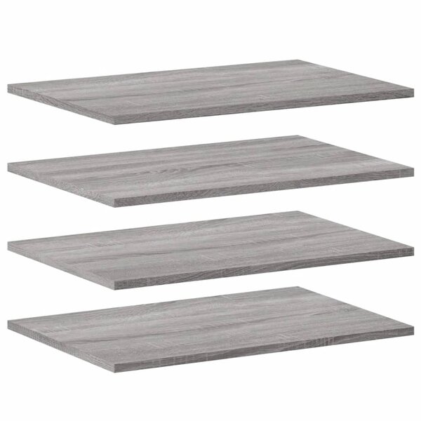vidaXL Étagères murales 4 Pièces sonoma gris 60x40x1 5 cm bois ingénierie