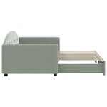 vidaXL Lit de jour avec lit gigogne gris clair 90x200 cm velours