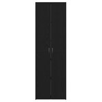 vidaXL Armoire de bureau en chêne noir 60 x 32 x 190 cm  faite en bois reconstitué.