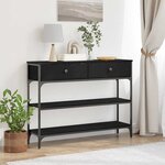 vidaXL Table console Chêne noir 72 5 x 25 x 75 cm Bois d'ingénierie