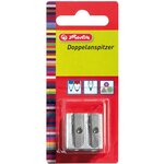 Taille-crayons duo en aluminium forme biseautée HERLITZ
