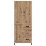 vidaXL Haut Armoire Montage mural Chêne artisanal 69 5 x 34 x 180 cm