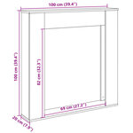 VidaXL Cadre de cheminée blanc 100x20x100 cm bois d'ingénierie