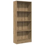 vidaXL Bibliothèque chêne artisanal 60x24x143 cm bois d'ingénierie