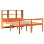 vidaXL Lit bibliothèque sans matelas cire marron 140x200cm bois massif