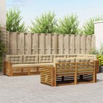 vidaXL Ensemble de canapés d'extérieur 8 pc Naturel et Beige