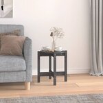 vidaXL Table basse Gris Ø 42 5x45 cm Bois massif de pin