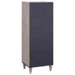 vidaXL Haut Armoire avec tiroir Gris et or 40 x 33.5 x 110 cm