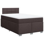 vidaXL Sommier à lattes de lit et matelas marron foncé 120x190cm tissu
