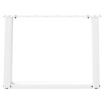 vidaXL Pieds de table basse en U  2 pièces  blanc  70 x (42-43) cm  acier
