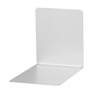 Lot de 2 Serre-livres métallique large 14 x 12 x 14 cm magnétique Gris MAUL