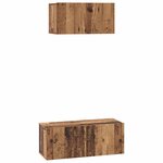 vidaXL Ensemble meuble TV 2 Pièces Bois ancien 80 x 30 x 30 cm