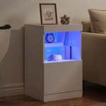 vidaXL Buffet avec lumières LED blanc 41x37x67 cm