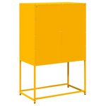 vidaXL Buffet haut jaune moutarde 68x39x107 cm acier