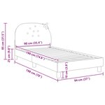 vidaXL Cadre de lit pour enfants avec tête de lit Rose 90 x 190 cm