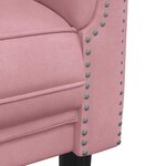 vidaXL Canapé à 3 places rose velours