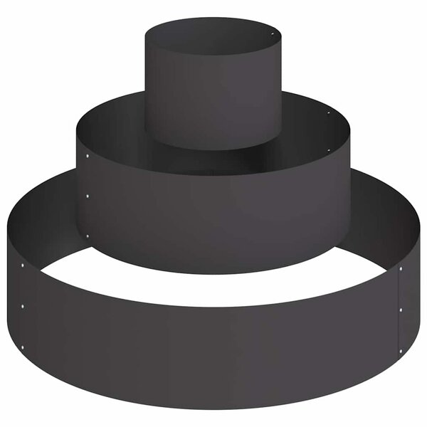 vidaXL Cache-pot de jardin Noir 90 x 90 x 20 cm Acier