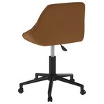 vidaXL Chaise pivotante de salle à manger Marron Velours
