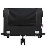 vidaXL Remorque de vélo noir 45 kg fer