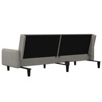 vidaXL Canapé-lit à 2 places gris clair velours