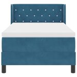 vidaXL Lit à ressorts avec matelas noir 100x200 cm en velours