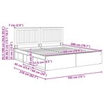 vidaXL Cadre de lit Blanc 180 x 200 cm Bois de pin massif
