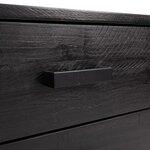 vidaXL Commode Noir 75x35x70 cm Bois de pin massif