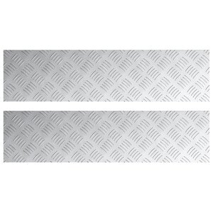 vidaXL Plaques en Aluminium 2 Pièces Antidérapantes 80x20 cm
