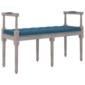 vidaXL Banc Bleu 110x40x70 cm Velours