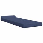 vidaXL Canapé-lit pliable Bleu 200 x 70 x 10 cm Tissu
