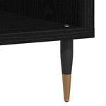 vidaXL Meuble à vinyles Chêne noir 100 x 38 x 48 cm Bois d'ingénierie