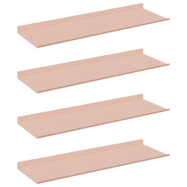 vidaXL Étagère flottante 4 Pièces Rose 60 x 18 x 2 5 cm Acier