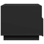 vidaXL Table basse avec lumières LED noir 50x49x40 cm