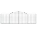 vidaXL Paniers à gabions arqués 13 Pièces 300x30x80/100 cm fer galvanisé