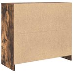 vidaXL Buffet chêne fumé 85x34x76 cm bois d'ingénierie