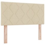vidaXL Lit box spring avec matelas - Crème  100 x 200 cm  Tissu