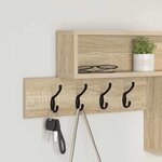 vidaXL Porte-manteau mural Chêne sonoma 100 x 12 x 43 5 cm