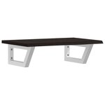 vidaXL Étagère de vasque murale acier et bois de chêne massif