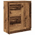 vidaXL Buffet avec tiroirs vieux bois 71x35x84 cm bois d'ingénierie