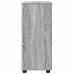 vidaXL Cabinet de salle de bain avec porte Sonoma gris 60 x 35 x 80 cm
