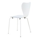 Lot de 4 chaises de salle à manger 80 x 48 x 45 5 cm moderne design robuste blanc 03_0009809