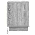 vidaXL Cabinet de chevet avec Gris 44 x 34 5 x 45 cm Bois d'ingénierie