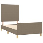 vidaXL Cadre de lit sans matelas taupe 90x200 cm tissu