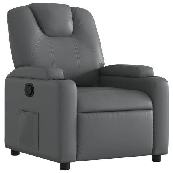 vidaXL Fauteuil inclinable gris similicuir